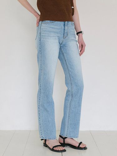 Brush Slim Denim Pants_Blue - AARAN - Modalova