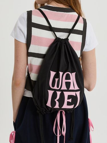 Logo Applique Ribbon String Bag_Black - WAIKEI - Modalova