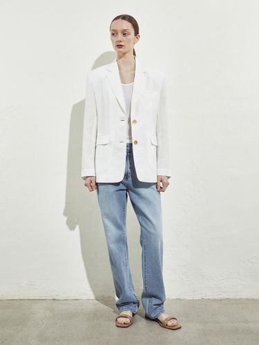 Two Button Linen Jacket_White - RIDIFI - Modalova