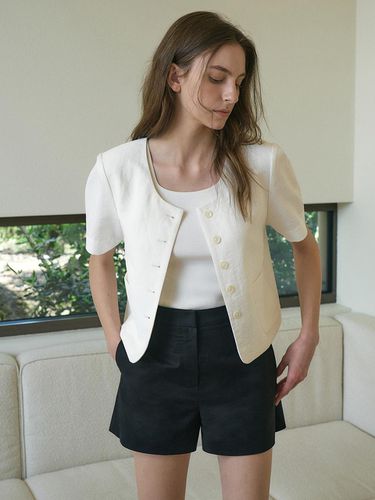 Cotton Linen Half Jacket - Lamerei - Modalova