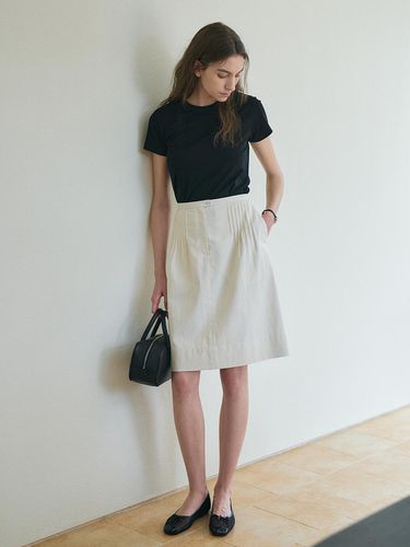 Pintuck Midi Skirt - Lamerei - Modalova