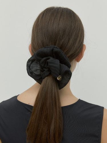 Organza Charm Point Scrunchies_Black - DEPOUND - Modalova