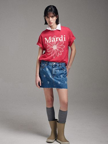 Flower Mardi T-shirt_Red - MARDI MERCREDI - Modalova