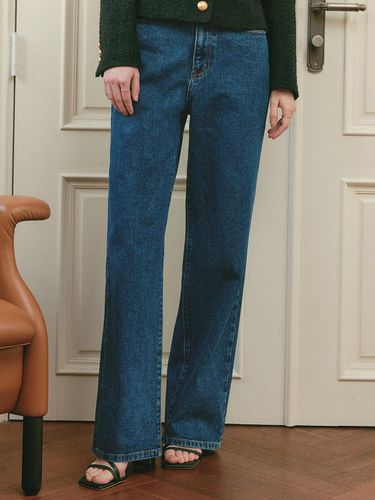 Adele Denim Wide Pants_Blue - LOOKAST - Modalova