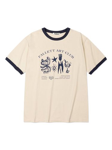 ART CLUB RINGER SHORT SLEEVE_BEIGE - FALLETT - Modalova