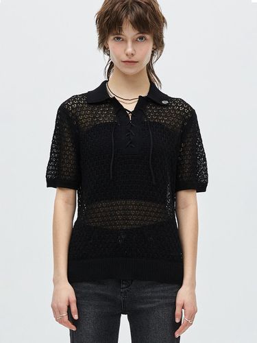 SCOTCH COLLARED KNIT_BLACK - FALLETT - Modalova