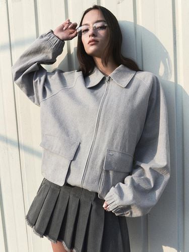 PIGMENT OVERSIZED BLOUSON_GRAY - FALLETT - Modalova