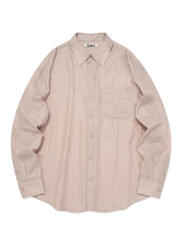 Loose Fit Sheer Shirt_Pink - FALLETT - Modalova