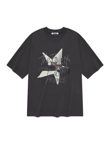 STAR NERO FRIENDS SHORT SLEEVE_CHARCOAL - FALLETT - Modalova