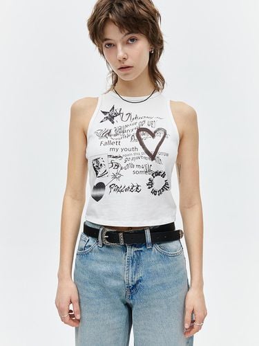 YOUTH LETTER SLEEVELESS_WHITE - FALLETT - Modalova