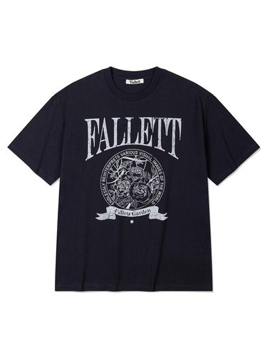 ROSE EMBLEM SHORT SLEEVE_NAVY - FALLETT - Modalova