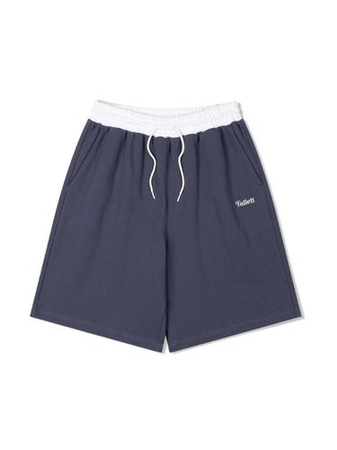 COLOR-BLOCK SWEAT SHORTS_BLUE - FALLETT - Modalova