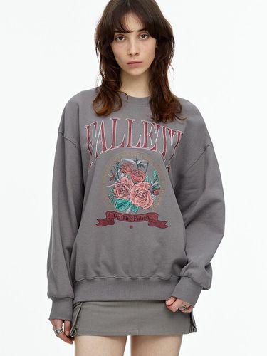 ROSE EMBLEM SWEATSHIRT_CHARCOAL - FALLETT - Modalova