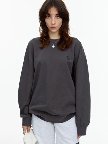 BRUSH LOGO SWEATSHIRT_CHARCOAL - FALLETT - Modalova