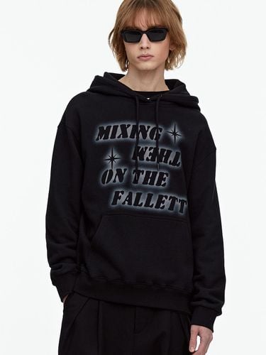 OVERLAY PRINTED HOODIE_BLACK - FALLETT - Modalova