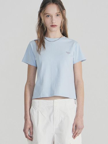 SLIT SHORT SLEEVE_SKY BLUE - FALLETT - Modalova