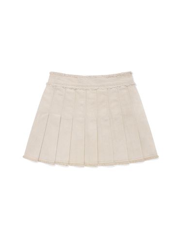 PLEATED DENIM SKIRT - FALLETT - Modalova