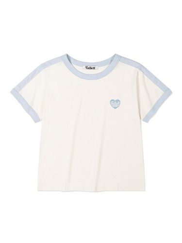 HEART EMBLEM RINGER SHORT SLEEVE_BLUE - FALLETT - Modalova