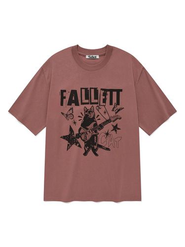 ROCK STAR NERO SHORT SLEEVE_PINK - FALLETT - Modalova