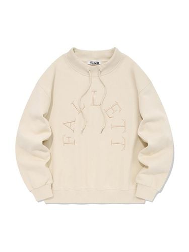 ARCH LOGO HALF-NECK SWEATSHIRT_BEIGE - FALLETT - Modalova