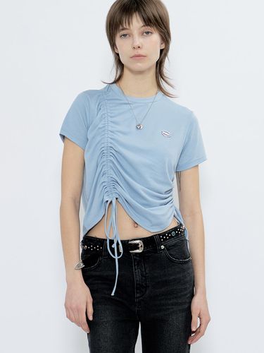 UNBALANCE SHIRRING TOP_SKY BLUE - FALLETT - Modalova