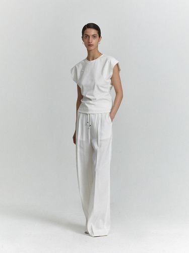 Linen Pull On Pants_White - L’H.A.S - Modalova