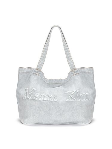 Logo Washed Denim Tote Bag_Sky - Matin Kim - Modalova