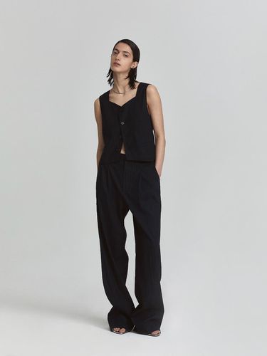 Genderless Linen Relax Rise Back Tap Pants - L’H.A.S - Modalova