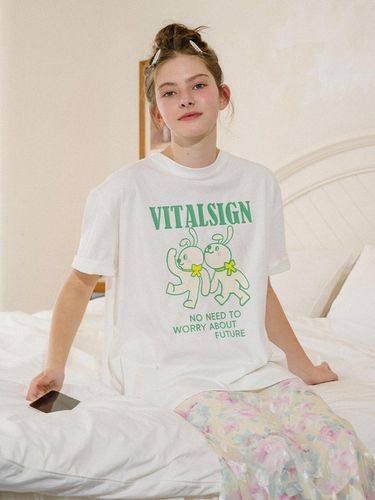 Twin Bunnies Oversized Fit T-shirt - VITALSIGN - Modalova