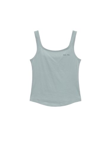 Square Neck Sleeveless Logo Top_Light Blue - Matin Kim - Modalova