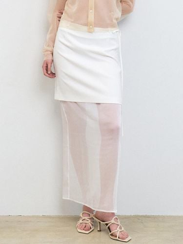 Linen Blended Sheer Long Skirt (3 Color) - HACIE - Modalova