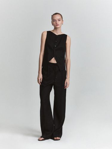 Linen Pull On Pants_Black - L’H.A.S - Modalova