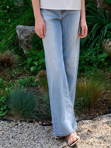 Summer Straight Denim Pants_Light Blue - JOORTI - Modalova