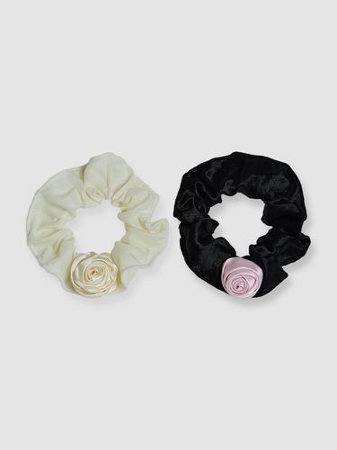 Satin Rose Delicate Hair Scrunchie - DEARSTALKER - Modalova