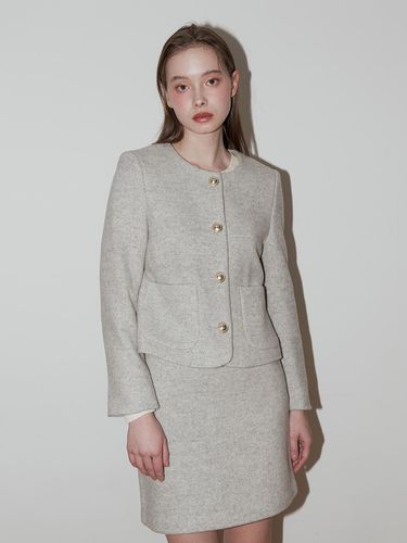 Marie Wool Jacket - Gray - VEM.VER - Modalova