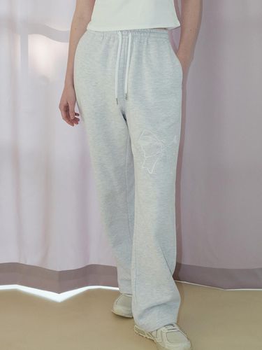 Basic Ribbon Embroidery Sweatpants - VEM.VER - Modalova