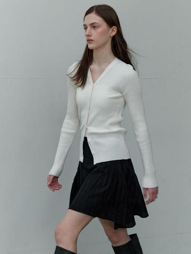 Ribbed Slim Knit Cardigan (3 Color) - SO IR - Modalova