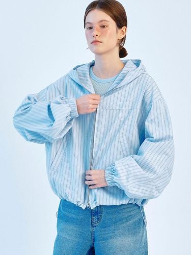 Hoodie Stripe Wind Jumper_Sky Blue - SO IR - Modalova