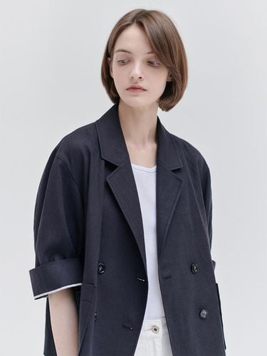 MN Linen Cropped Casual Jacket - NILBY P - Modalova