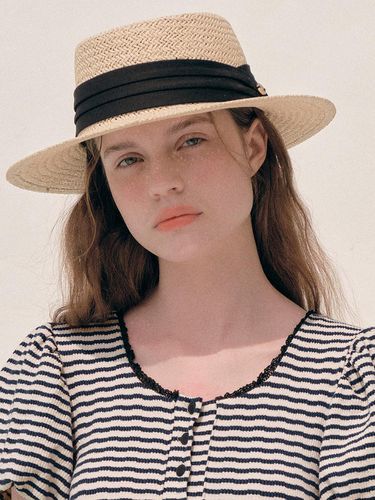 Rola Wide Rattan Hat Black - ROLAROLA - Modalova