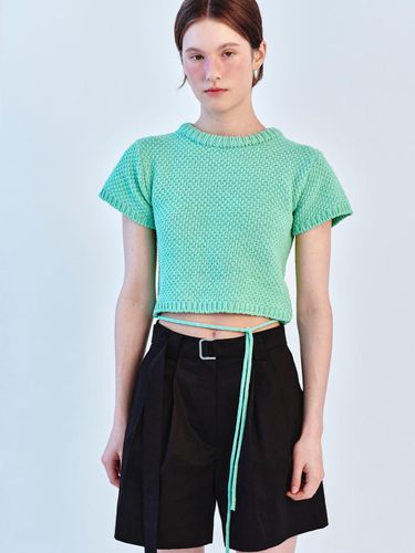 String Crop Knit Top - SO IR - Modalova