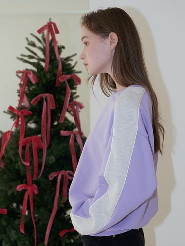 Piping Sweatshirt - Purple - VEM.VER - Modalova