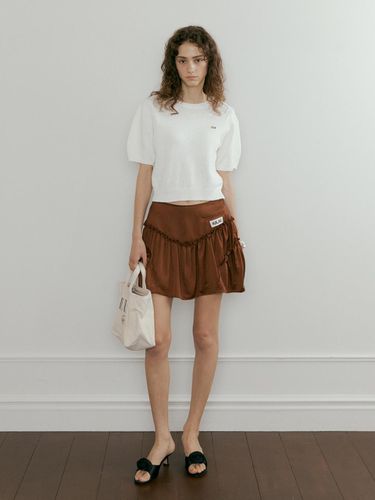 Brownie Satin Skirt - Brown - IULAI - Modalova