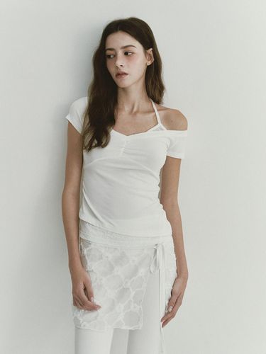 Flower Layered Skirt - White - ASURA - Modalova