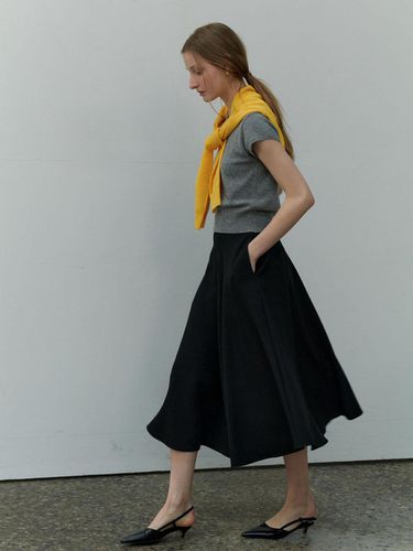 Flared Long Skirt_Black - SO IR - Modalova