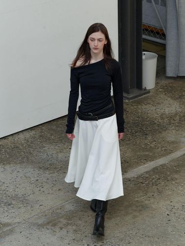 Flared Long Skirt_White - SO IR - Modalova