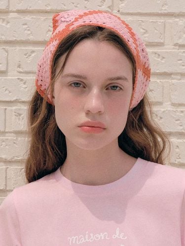 Corsage Crochet Bandana Pink - ROLAROLA - Modalova