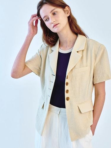 Half Sleeve Linen Jacket - SO IR - Modalova