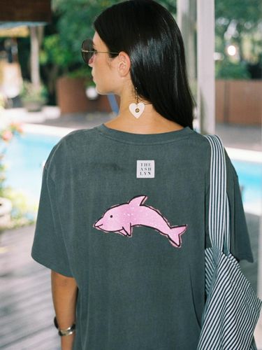 Swim Club Glitter T-shirt_Charcoal - THE ASHLYNN - Modalova