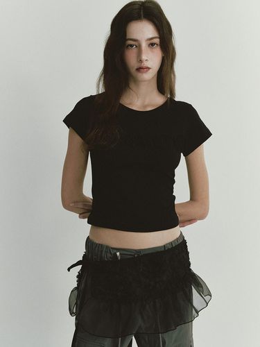 Romantic Lace T-Shirt - Black - ASURA - Modalova